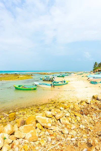 Jaffna Point Pedro Fishing Village Boats Beach V — Stock Photo, Image