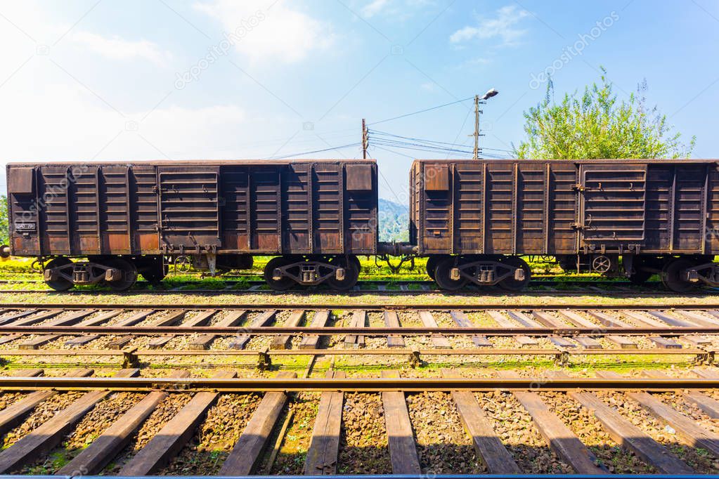 Train Track Cargo Carriage Sri Lanka Railways H
