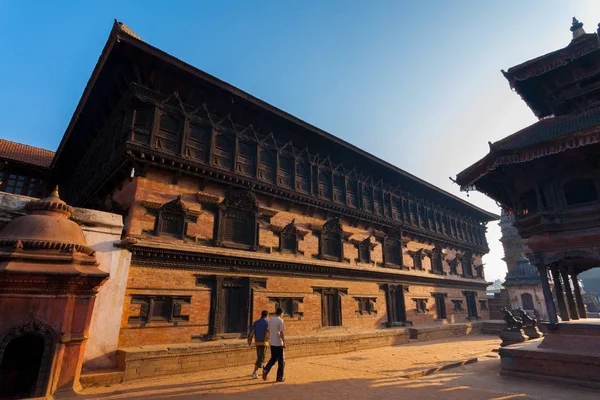 Bhaktapur Durbar tér 55 ablak Palace reggel — Stock Fotó