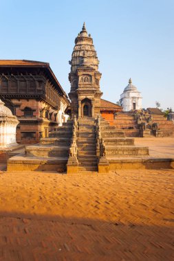 BHAKTAPUR Durbar Siddhi Laxmi Tapınağı sabah