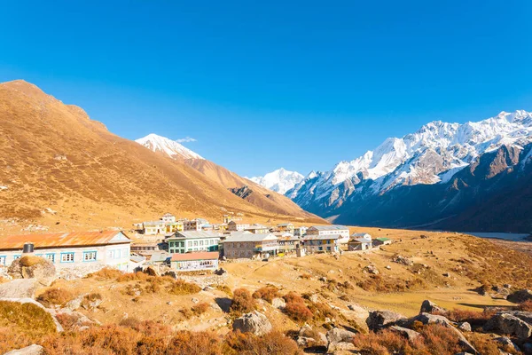 Лангтанг Гималаи Гора Кяньцзинь Гомпа — стоковое фото