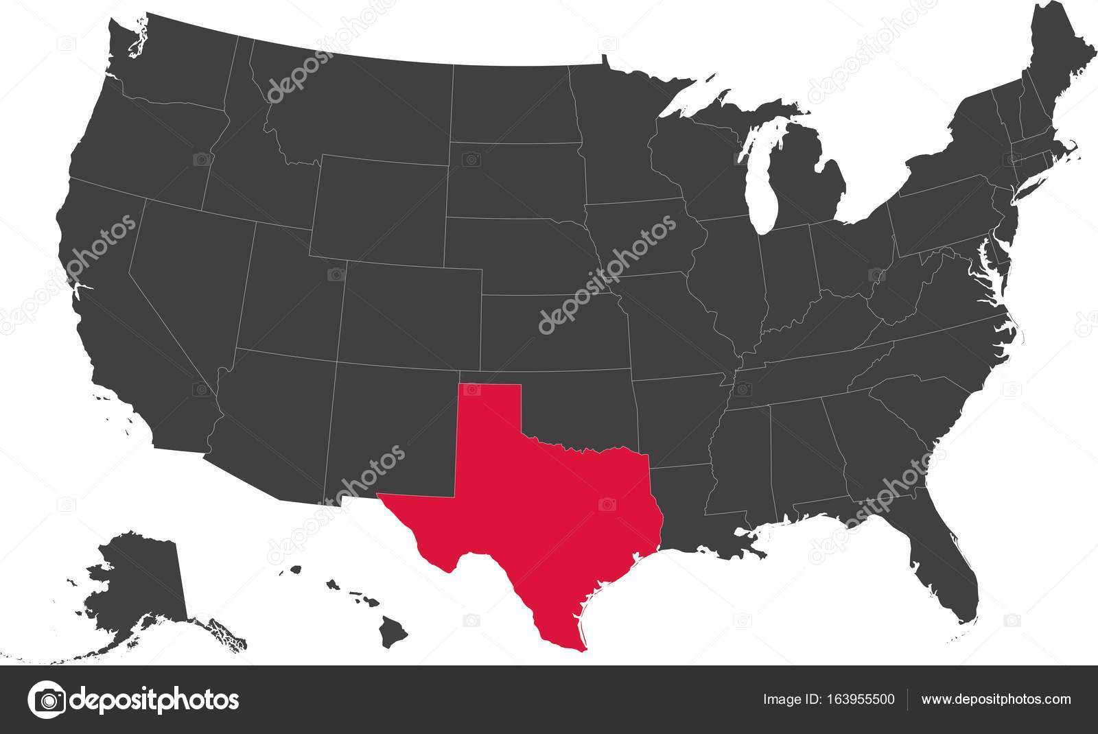 アメリカ、テキサス州の地図. ストックベクター ©bohuslavauhlirova.biz.gmail.com 163955500