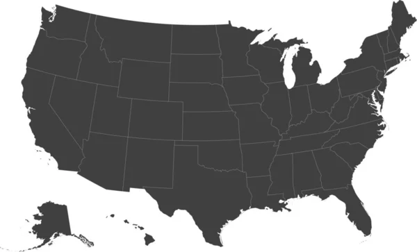 Mapa de XXXXX, Estados Unidos . — Vector de stock