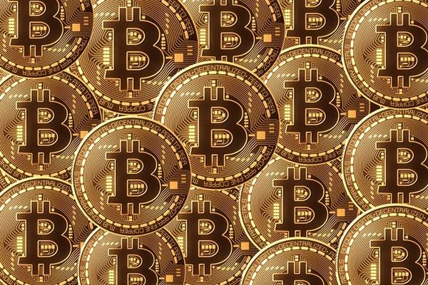 Bitcoin Bitcoin の多く — ストック写真