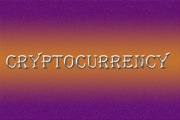 Crytocurrency 用彩色背景书写 — 图库照片