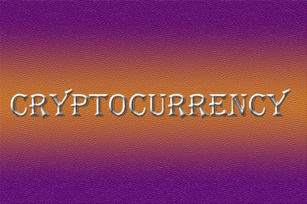 Renk arka plan ile yazılmış Crytocurrency