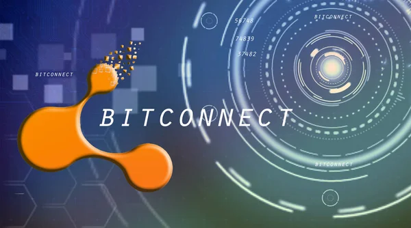 Narancssárga Bitconnect Jövő Háttér — Stock Fotó