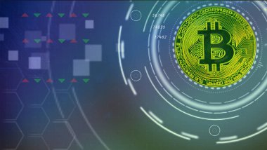 Altın Bitcoin gelecek arka plan