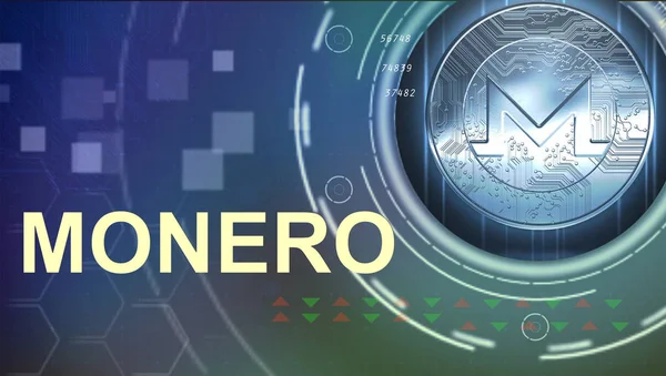 Monero Írt Monero Érme — Stock Fotó