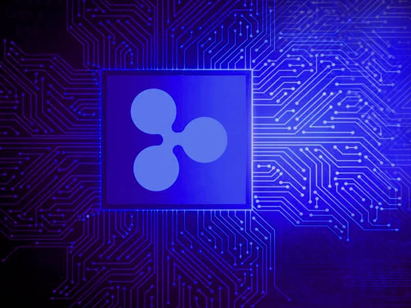 Ripple Logo Kék — Stock Fotó