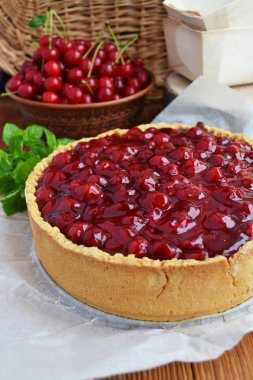 peynirli kek kiraz ile