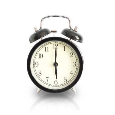 6 Am veya Pm izole çalar saat ayarı. Bu kırpma pa vardır