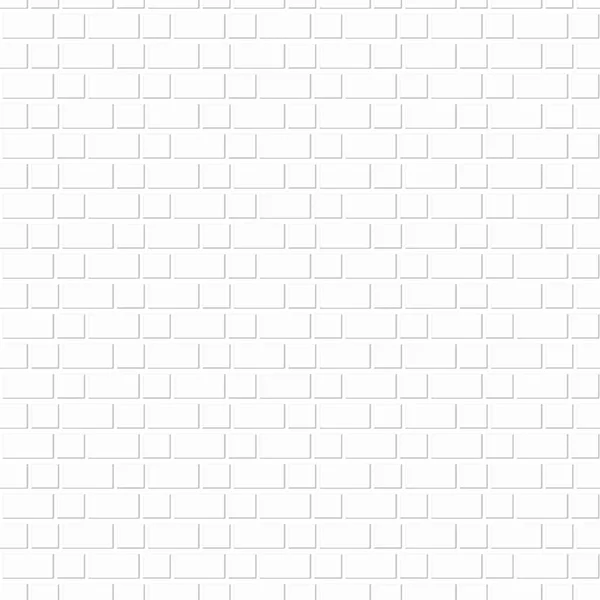 Naadloze patroon van witte bakstenen muur voor achtergrond. — Stockvector