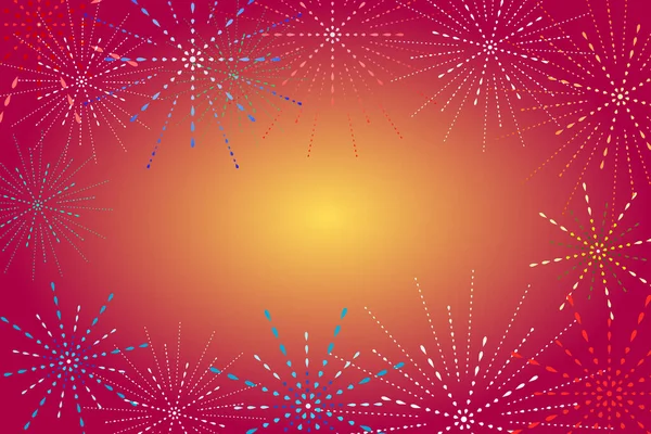 Feuerwerk Auf Goldenem Hintergrund Festliche Und Besondere Eventkulisse — Stockvektor
