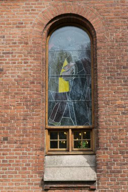 Bir kilise pencere portre 