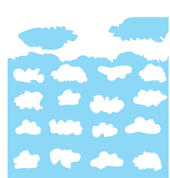 Vektorillustration der Wolkensammlung — Stockvektor