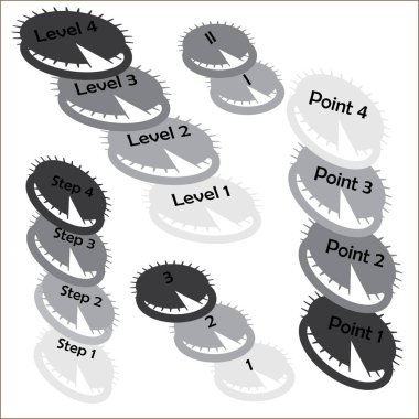 Vektör renk adım adım bilgi grafiği