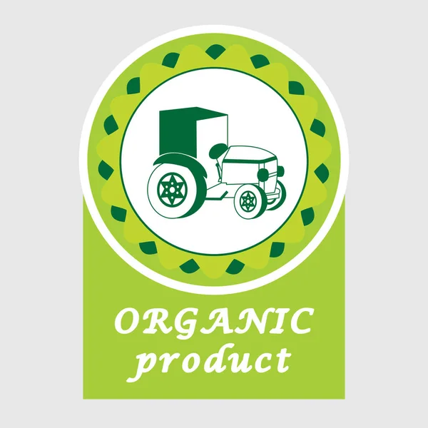 Etiket veya organik ürün logosu. Eko simge veya işaretleri. — Stok Vektör
