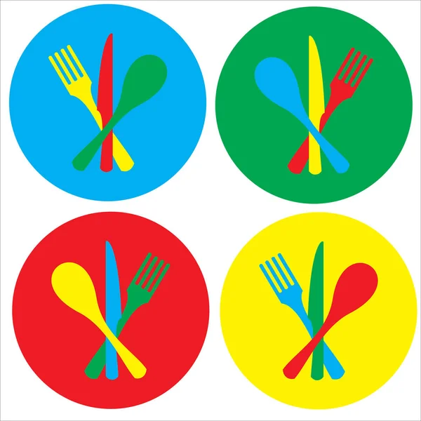 Cutlery Designed for Icon or Logo. Vector graphic — Stock Vector