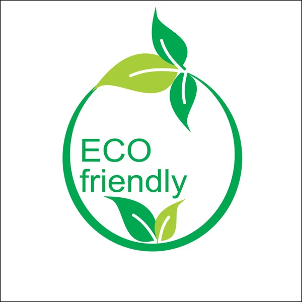 Vector eco friendly logotipo e símbolo. Logótipo ecológico — Vetor de Stock