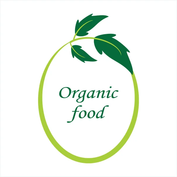 Logotipo y símbolo de alimentos orgánicos vectoriales. Logo Eco — Vector de stock