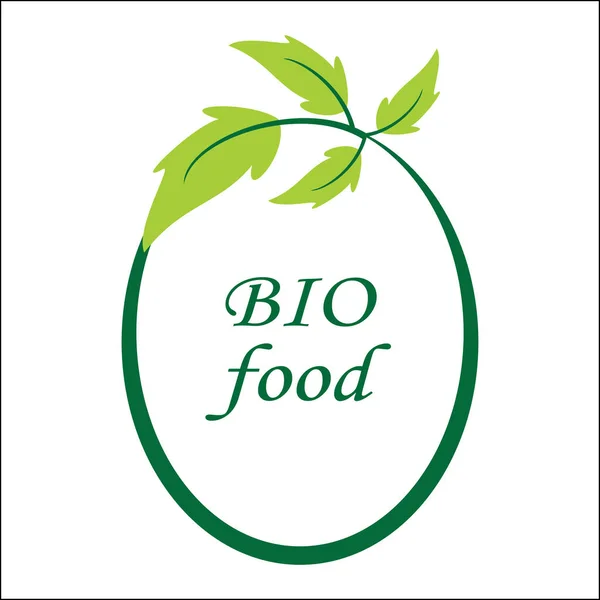 Vector bio alimento logotipo y símbolo. Logo Eco — Vector de stock