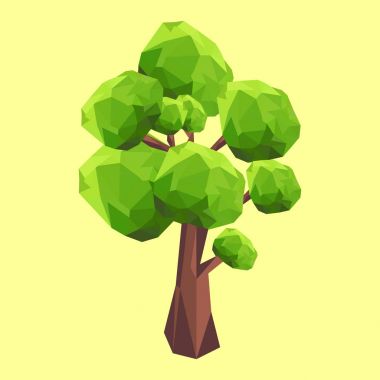 Kavramsal poligonal geometrik ağaç.