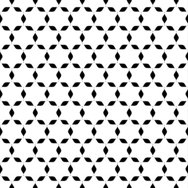 Sorunsuz soyut yıldız siyah ve beyaz duvar kağıdı