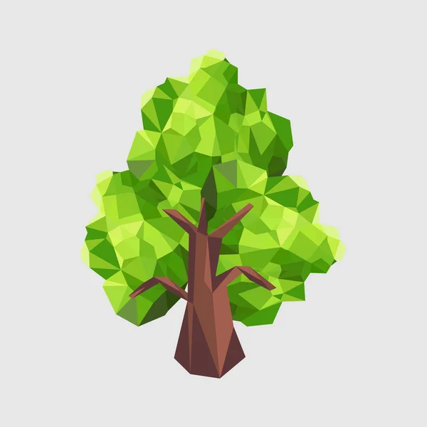 Árvore geométrica poligonal conceitual . — Vetor de Stock