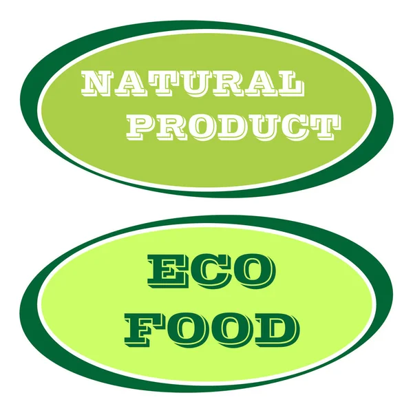 Logotipo o etiqueta natural.Ilustración vectorial . — Vector de stock