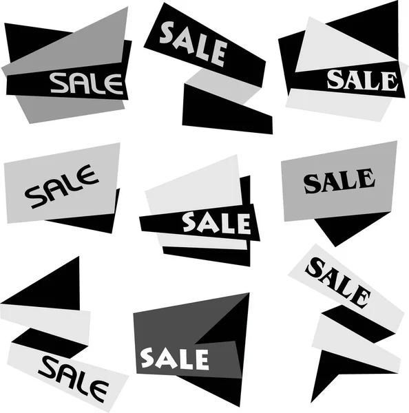 Set of sale stickers. Sale and special discounts. — Stock Vector