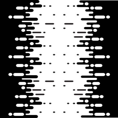 Siyah ve beyaz arka plan ile noktalı resim geçiş. 