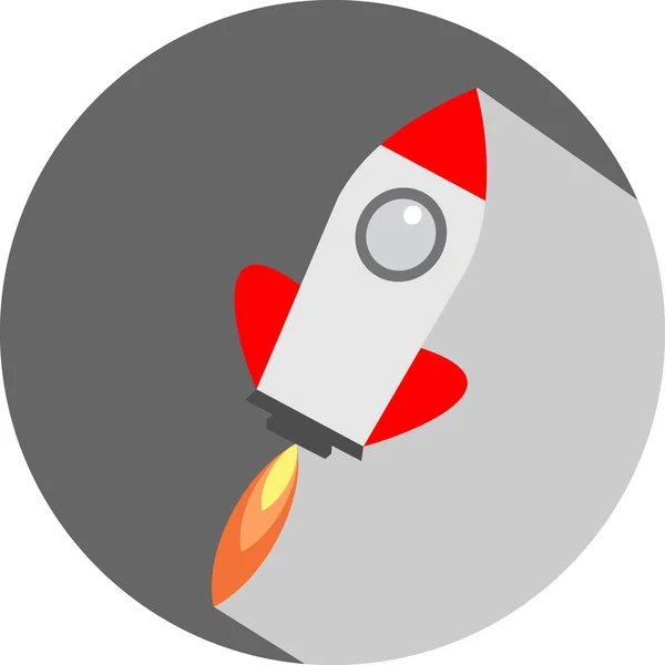 Definir Flat Space Shuttle Rocket Icon —  Vetores de Stock