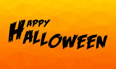 Cadılar Bayramı turuncu poligonal mozaik arka plan vektör