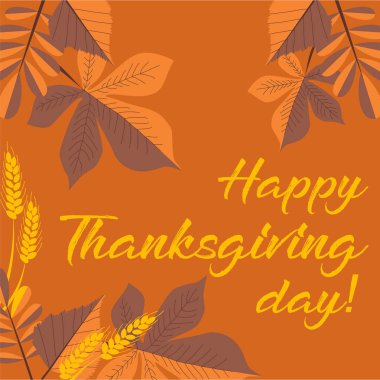 Şükran gününüz kutlu olsun! Vektör çizim