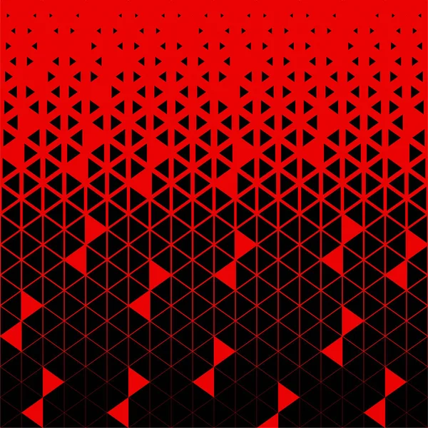 多角形の黒と赤を抽象的なグラフィックの三角形のパターン. — ストックベクタ