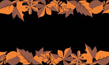 Sonbahar yaprakları ile arka plan. Vektör sorunsuz arka plan.