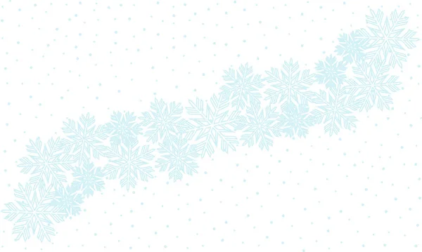 Vector Grafische Winter Patroon Achtergrond Met Blauwe Sneeuwvlokken — Stockvector