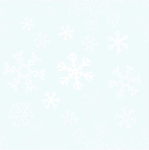 Bezešvé Pozadí Bílým Sněhové Vločky Vektorové Grafické Zimní Vzor — Stockový vektor