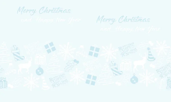 Seamless Background Vector Graphic Winter Pattern Merry Christmas Happy New — Stock Vector