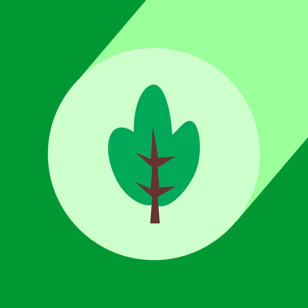 Icono Diseño Plano Árbol Con Sombra Larga Ilustración Vectorial Aislada — Vector de stock