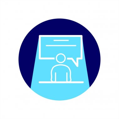 Destek halkı. Satırı simgesi uzun gölge ile. Vektör illüstrasyon izole için grafik ve web tasarım.