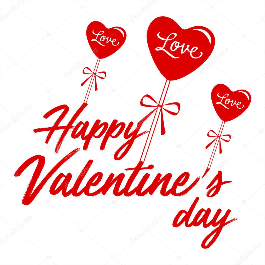 Valentines card background Happy Valentine Day Card Set Calligraphic Quotes Typographic Background