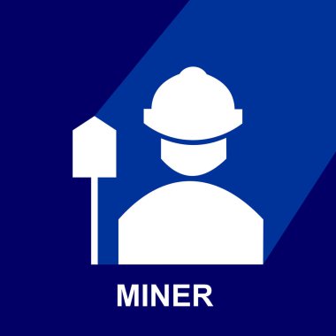 Blok zinciri web simgesi uzun gölge ile. Blok zinciri teknoloji kavramı veya simge. Vektör çizim.