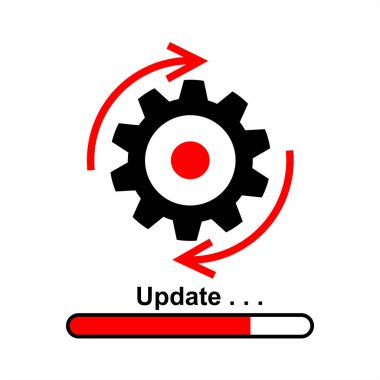 Update yazılım simgesi. Vektör grafik illüstrasyon.