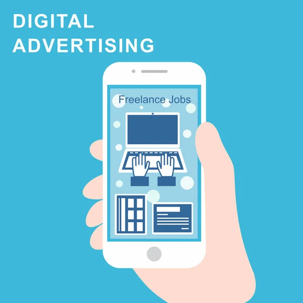 Digital advertising ads social media. Online marketing. Vector illustration concept.