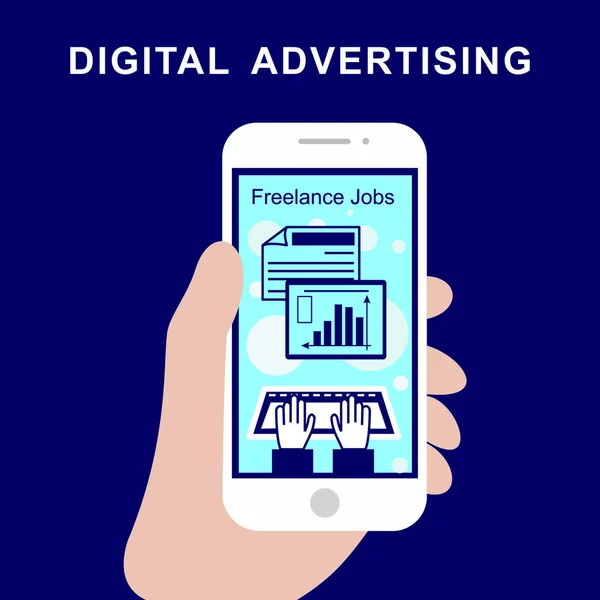Digitale Werbung Zeigt Soziale Medien Online Marketing Konzept Zur Vektorillustration — Stockvektor