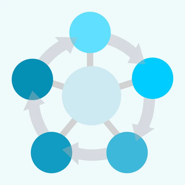 Шаблон Деловой Презентации Круговыми Стрелками Векторная Информация — стоковый вектор