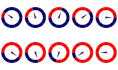 Daire yüzde diyagramları için Infographics tasarım öğeleri kümesi. Vektör grafik illüstrasyon.