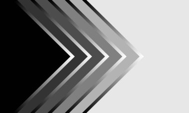 Soyut siyah ve gri desen üzerinde Oku tam puan veya ileri. Modern futuristik arka plan vektör çizim.